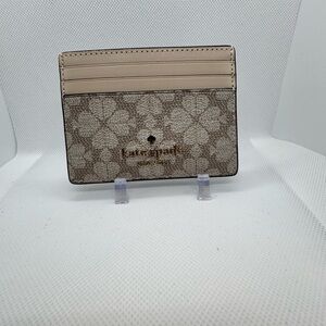 Kate Spade Beige and Brown Card Holder
